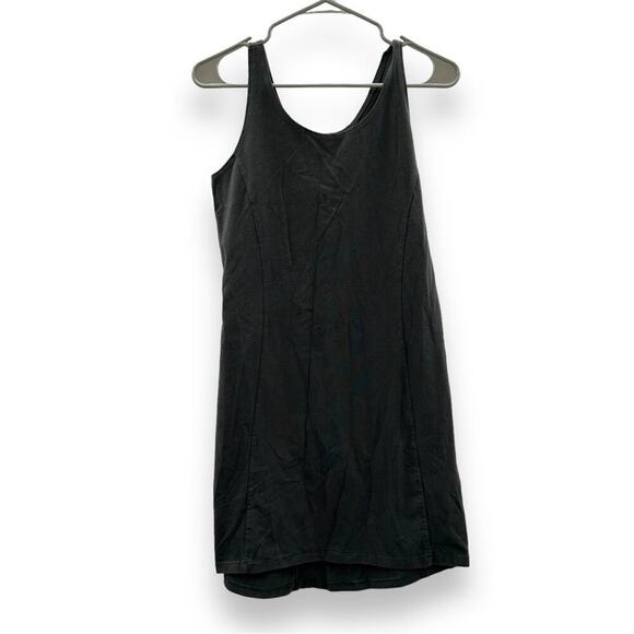 Under Armour Dark Gray Fitted Sleeveless Scoop‎ Neck Mini Activewear Dress Sz S - Picture 1 of 12
